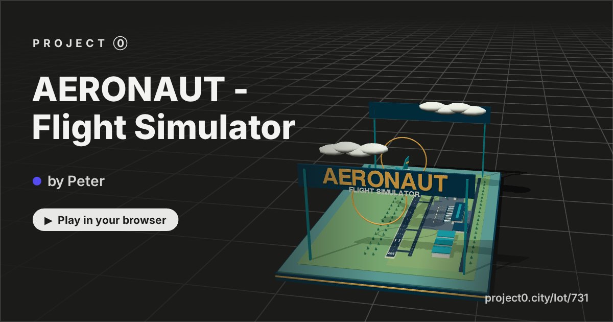 AERONAUT - Flight Simulator, a game by Peter in Project 0