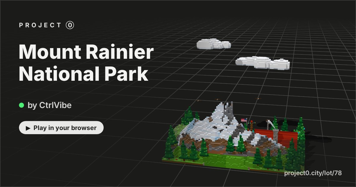Mount Rainier National Park, a game by CtrlVibe in Project 0