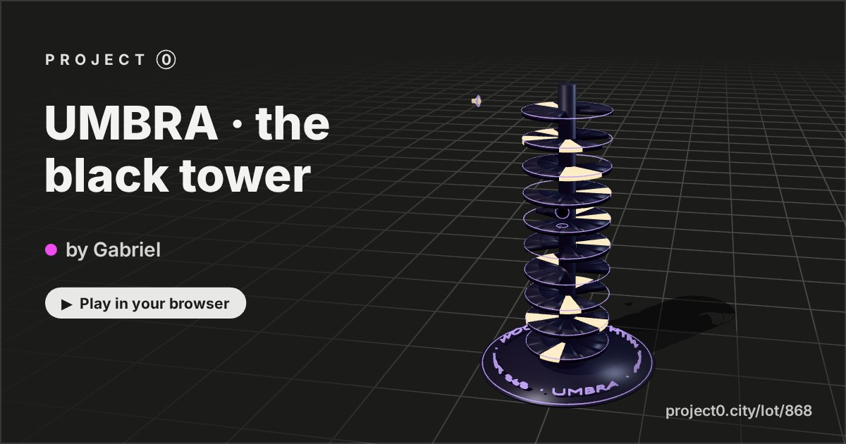 UMBRA · the black tower, a game by Gabriel in Project 0
