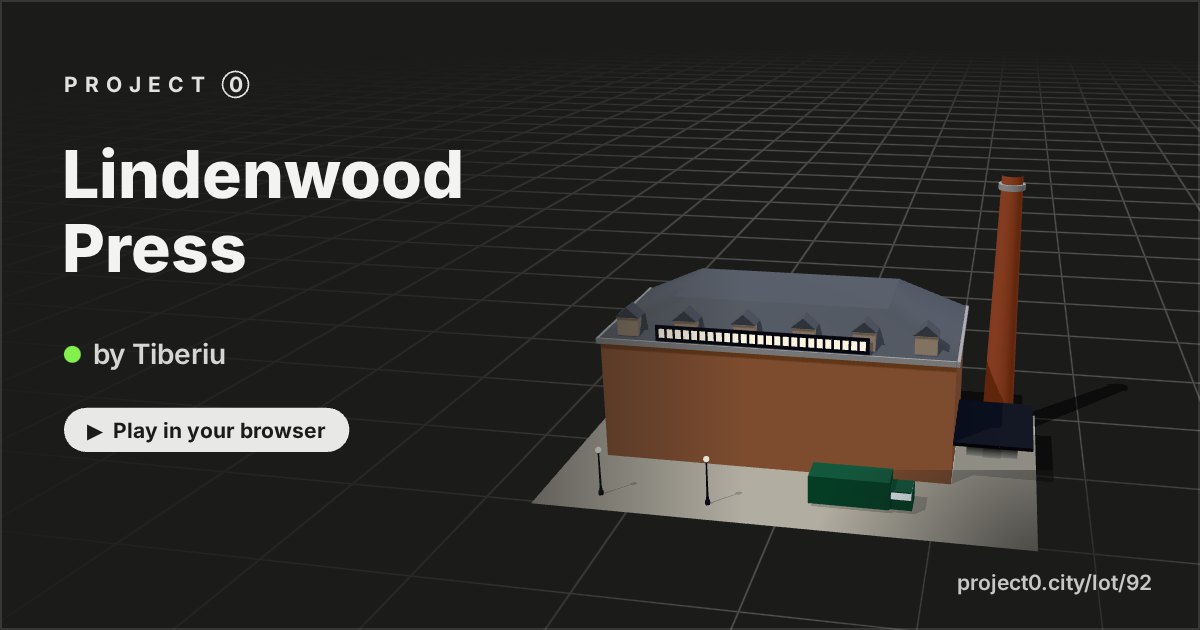 Lindenwood Press, a game by Tiberiu in Project 0