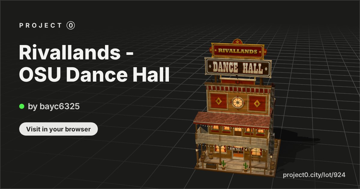 Rivallands - OSU Dance Hall, a game by bayc6325 in Project 0