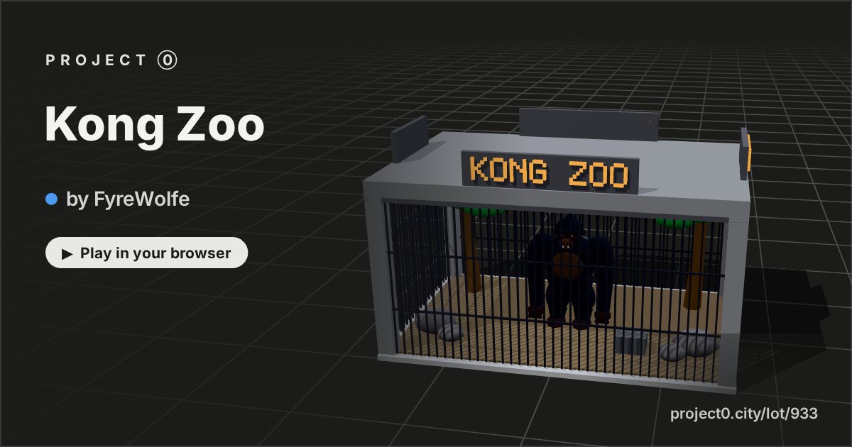 Kong Zoo, a game by FyreWolfe in Project 0