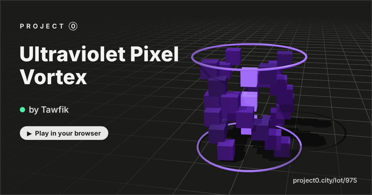 Ultraviolet Pixel Vortex, a game by Tawfik in Project 0